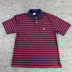 Brooks Brothers 346 Polo Shirt Men M Striped Cotton Logo Golf Casual Outdoor GUC